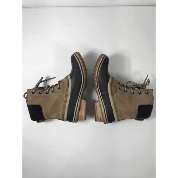 Sorel Women’s 6 Slimpack Lace III Waterproof Brown Khaki Boots - Picture 4 of 8